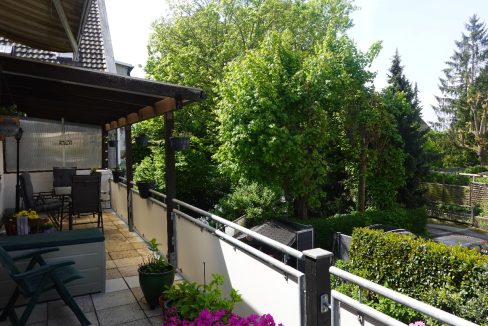 22 m² großer Balkon mit Süd-Westausrichtung