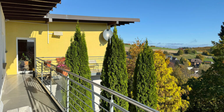 Blick vom Balkon