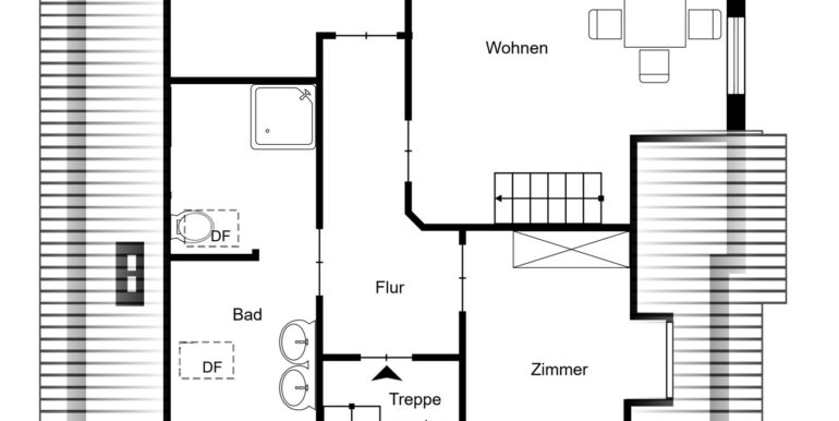 Dachgeschoss ohne Spitzboden