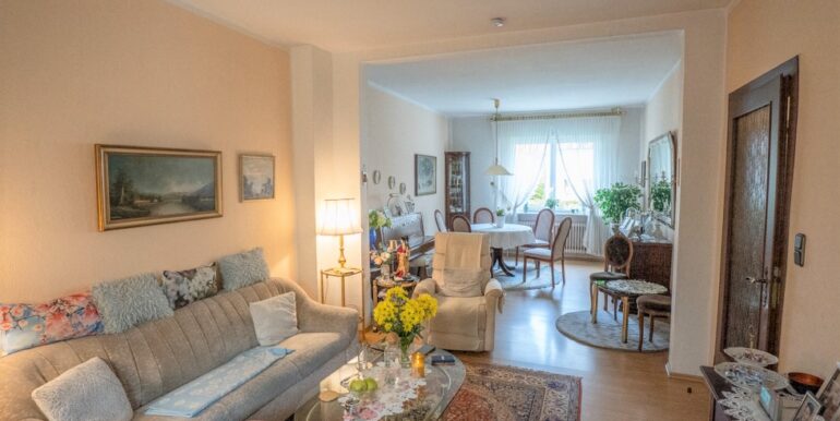 Das offene Wohn-/Esszimmer im EG