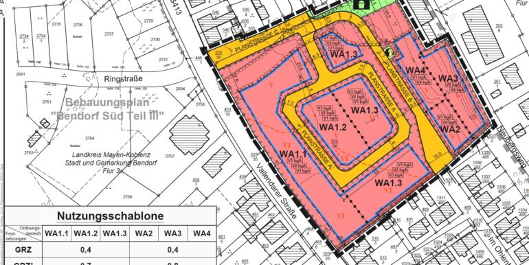 Ausschnitt aus B-Plan
