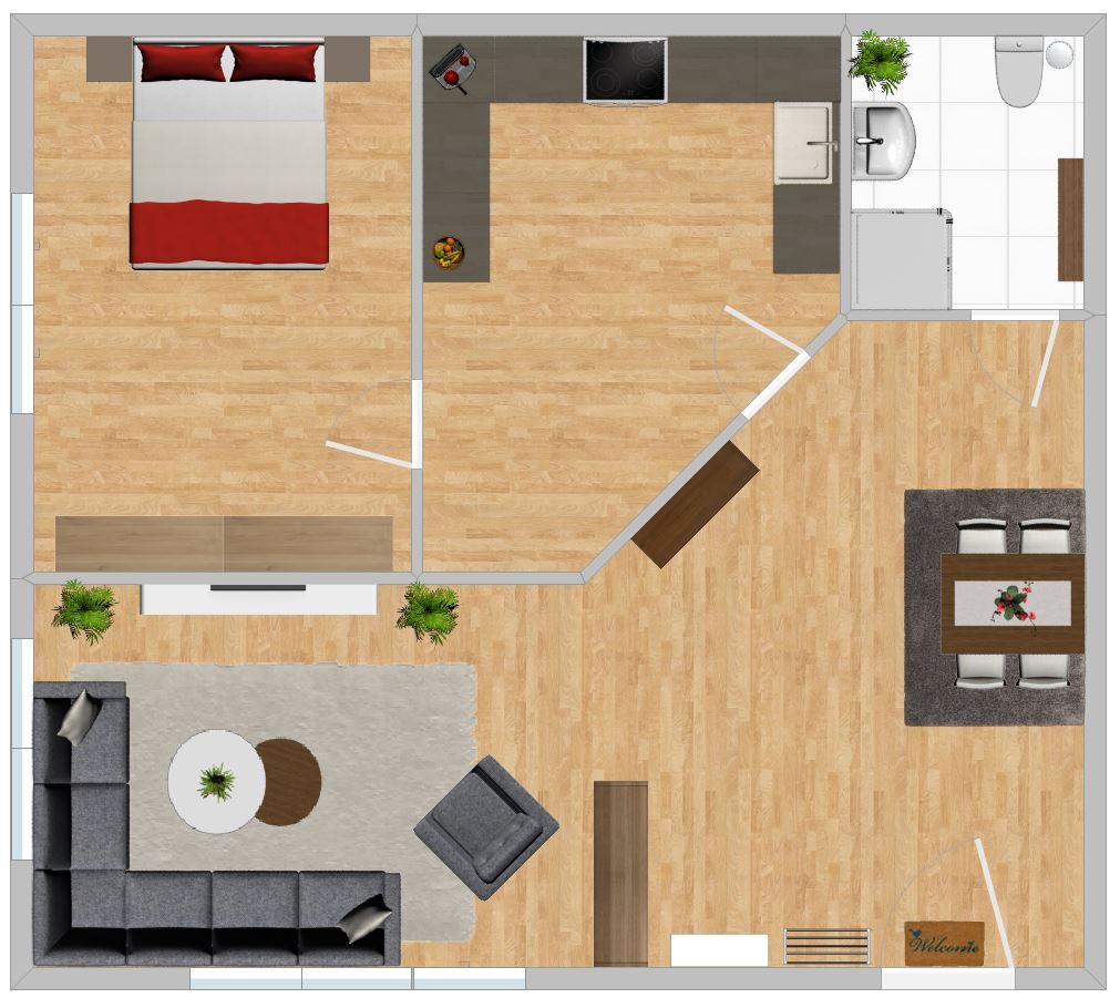2-Zimmer-Dachgeschoss-Wohnung mit hohen Decken in Oberpleis - Photo 1