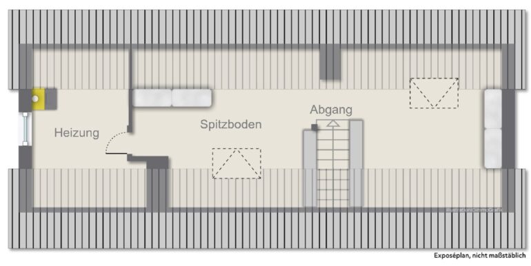 Spitzboden zu DG (vermietet)