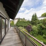 grüne Aussicht vom Balkon