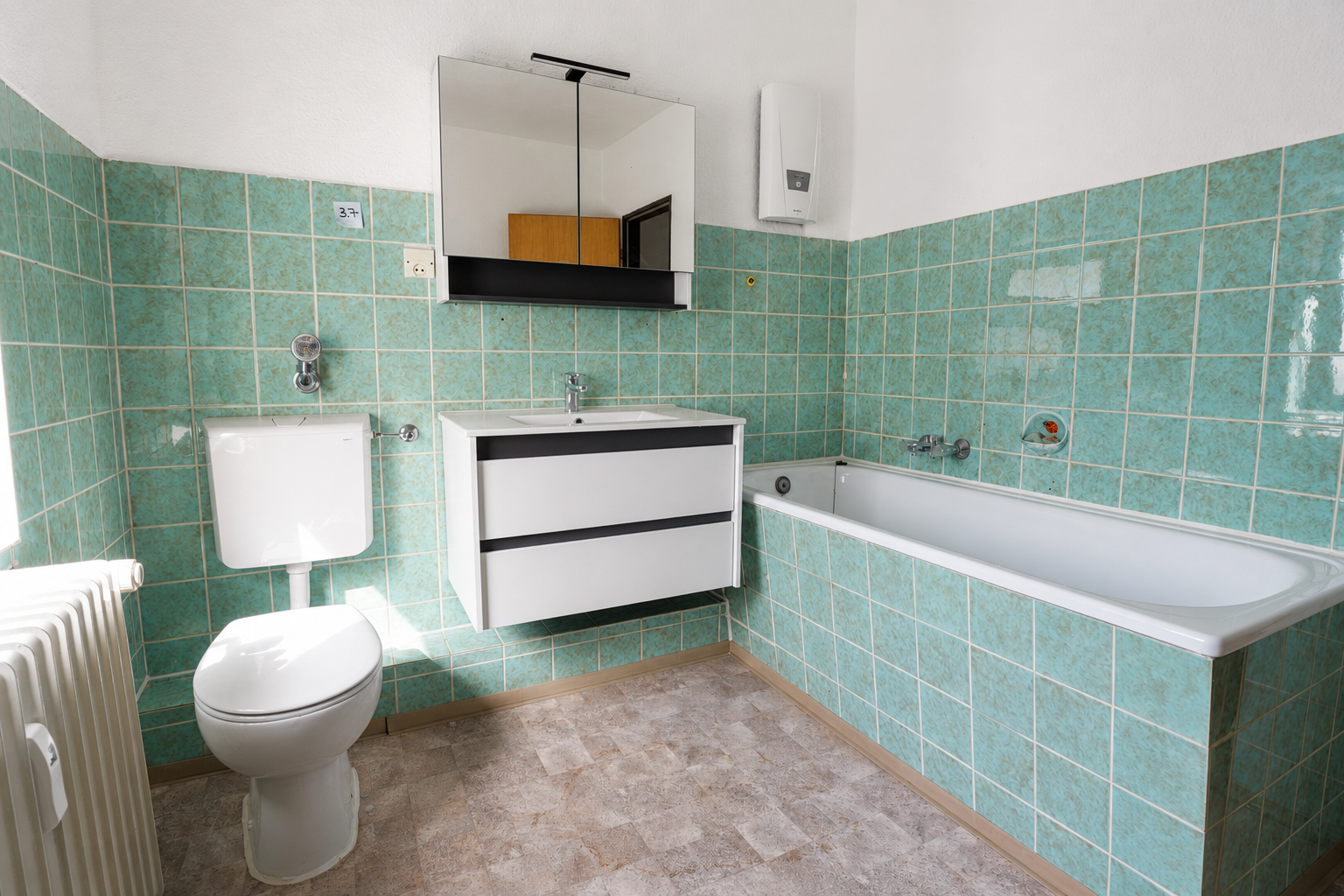 Ca. 80m² große 3-Zimmer-Wohnung mit offenem Wohn-/ Essbereich und Tageslichtbad - Photo 3