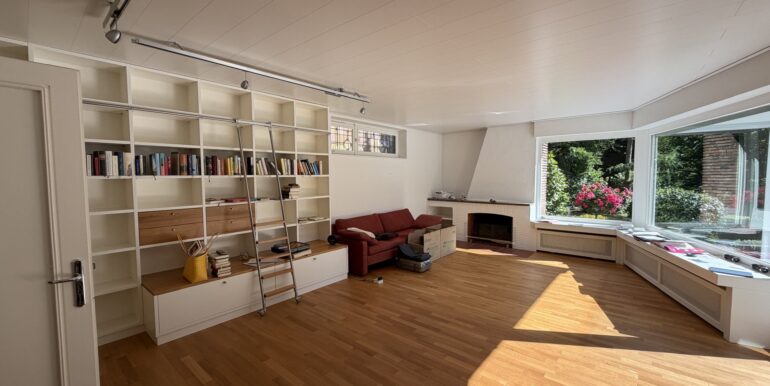 Wohnzimmer mit Einbaumöbeln