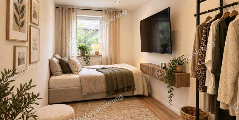 Schlafzimmer Wohnung KI
