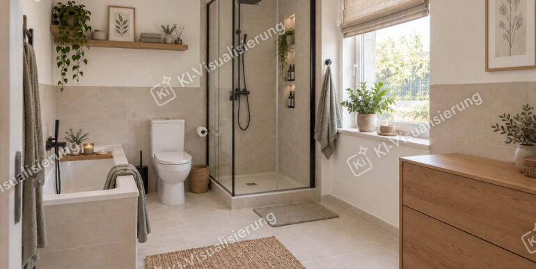 Badezimmer Wohnung KI