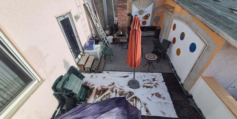 Blick auf die Terrasse